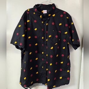 Marvel Black Shirt with Red and Yellow Graphics